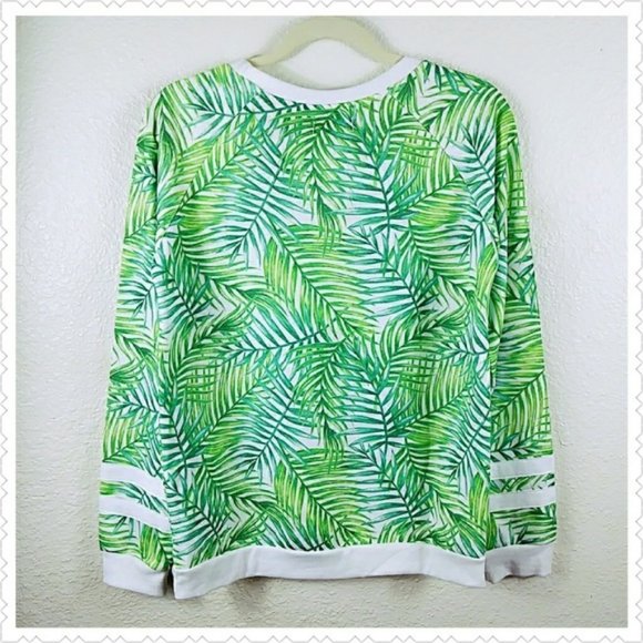 Tropical Print FIERCE graphic sweatshirt! NWT Sz M - Picture 2 of 7